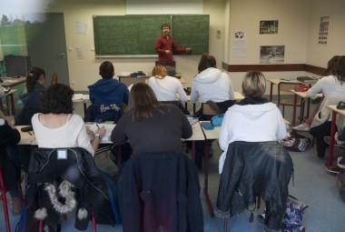 Cours théorique en classe.